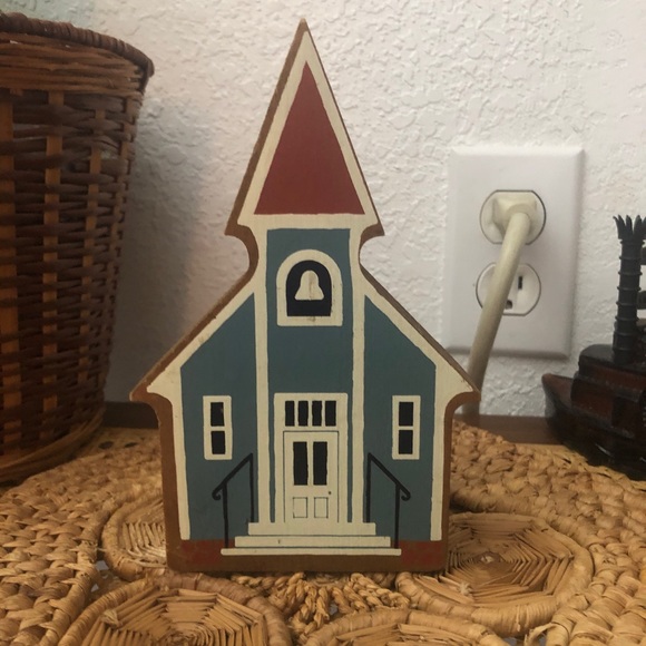 Primitive Wooden Church Wall Sitter/Plaque Vintage - Picture 9 of 11